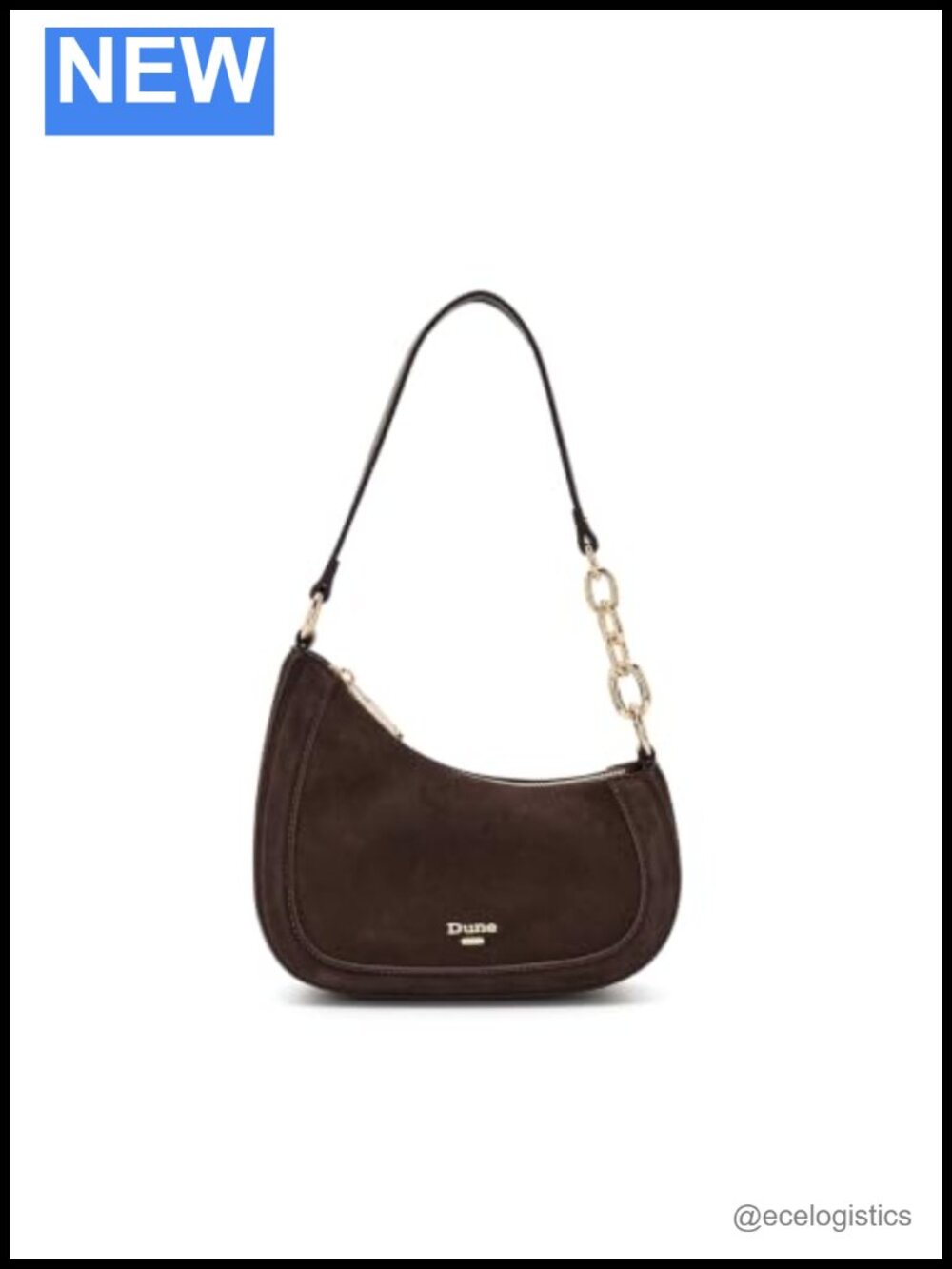 Dune London Womens Shoulder Bag Suede Leather Detachable Strap